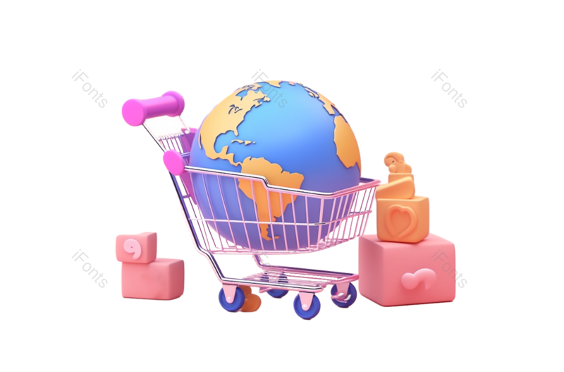 蓝色图片,商店元素,地球PNG,地球仪免抠素材